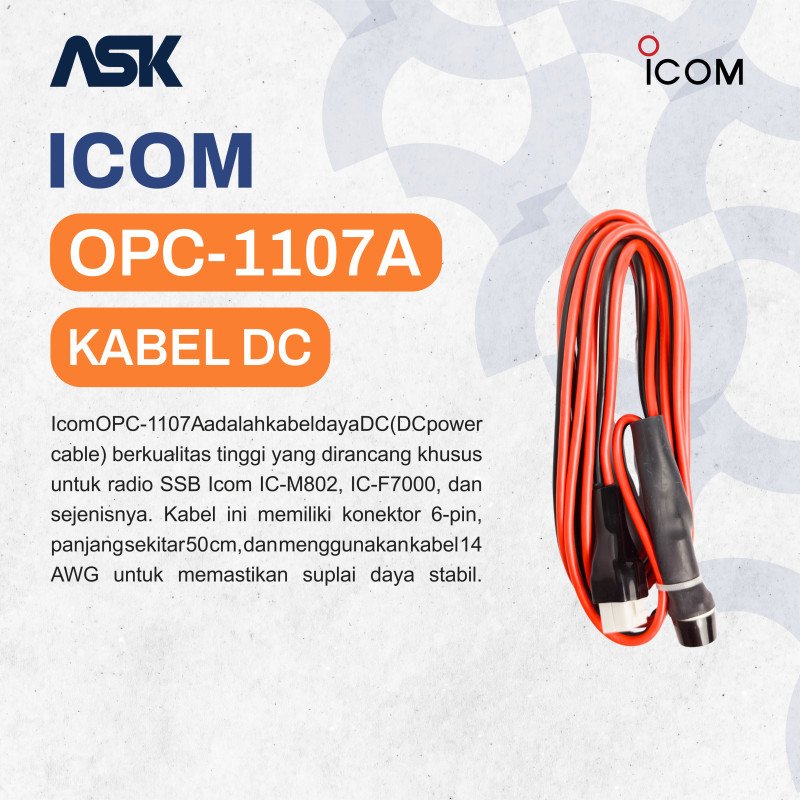Kabel DC OPC-1107A ICOM / DC Power Cable OPC1107A ICOM