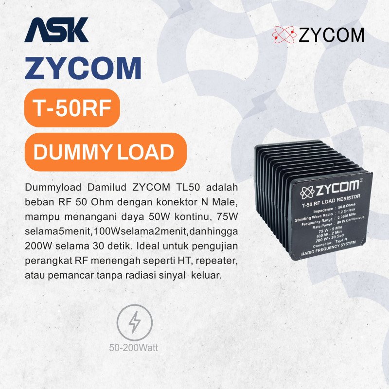 Dummy Load TL50 50Watt Zycom / TL25 Zycom 25Watt