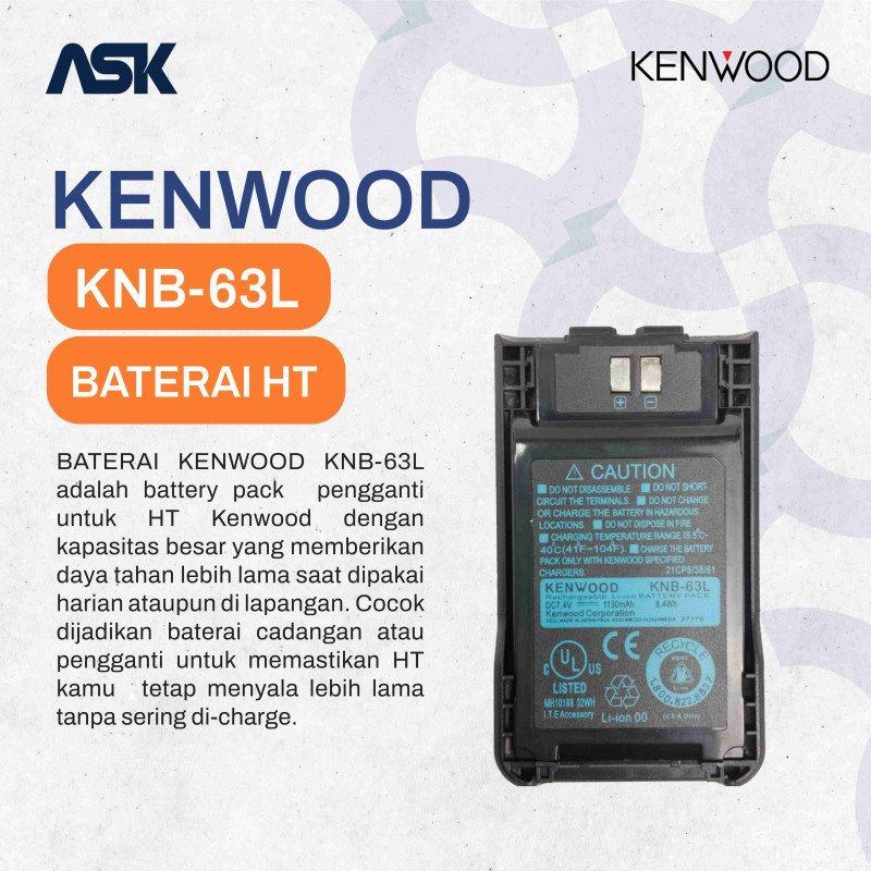 BATERAI KENWOOD KNB-63L BATTERY KENWOOD KNB 63L KNB 63 L