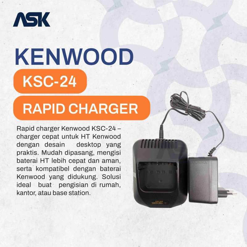 CHARGER HT KENWOOD KSC-24 RAPID CHARGER KENWOOD KSC 24 KSC24