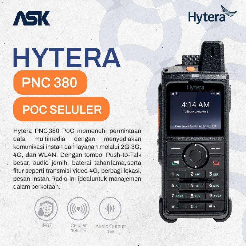 Handy Talky HYTERA - PNC380 PoC