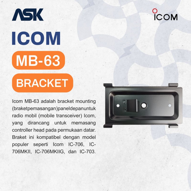 Bracket Radio Mobile MB-63 ICOM / Breket Radio Mobil MB63 ICOM