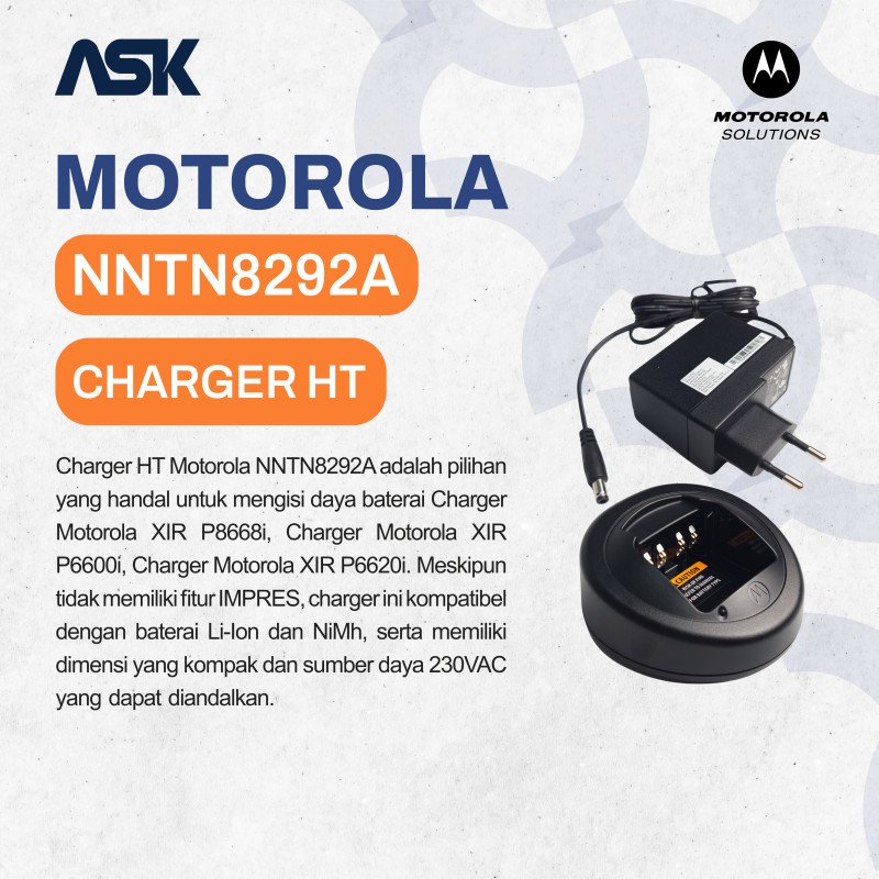 Charger Handy Talky NNTN8292A MOTOROLA / Chg HT NNTN 8292A MOTOROLA