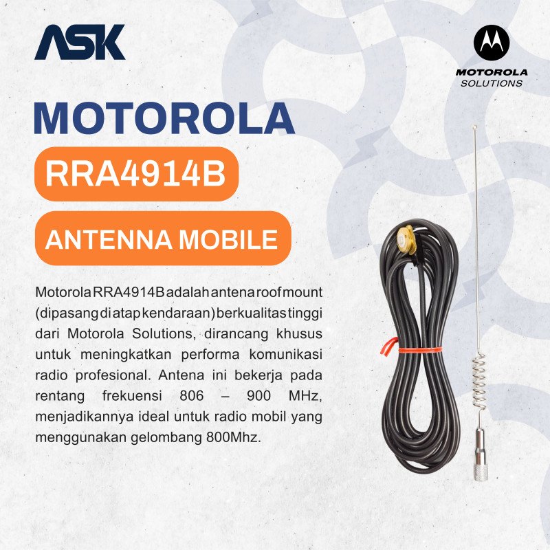 Antenna Mobile RRA4914B MOTOROLA / Antena Mobil RRA 4914B MOTOROLA