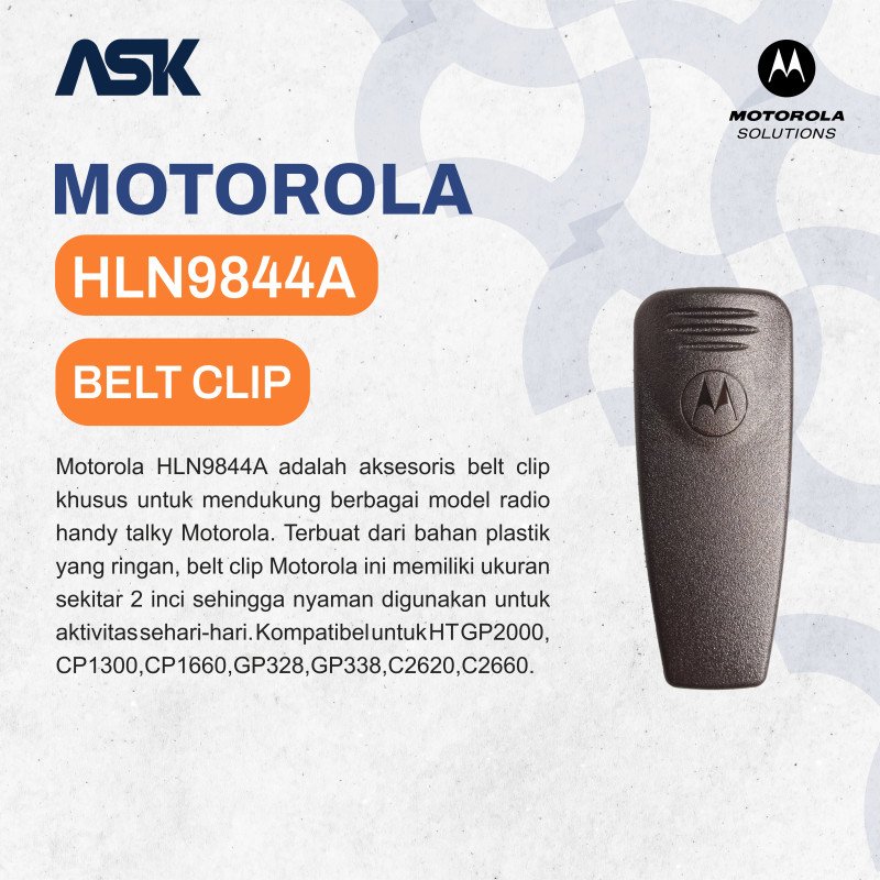 BeltClip Handy Talky HLN9844A MOTOROLA / Belt Klip HT HLN9844A MOTOROLA