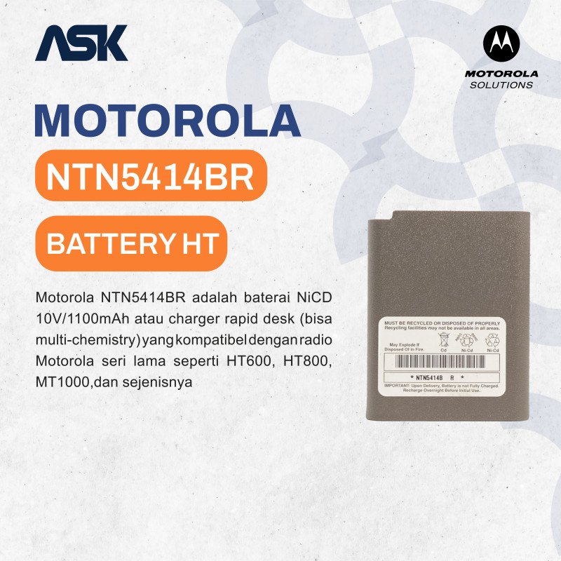 Battery Handy Talky NTN5414BR MOTOROLA / Baterai HT NTN 5414BR MOTOROLA