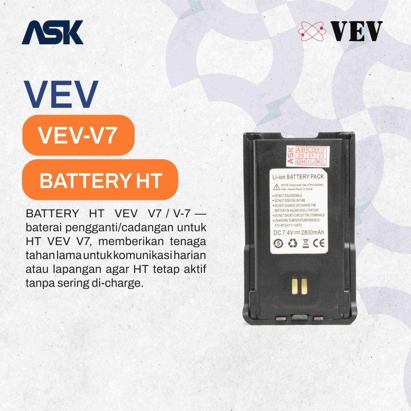 Battery Handy Talkiy VEV V 7 V7 V-7