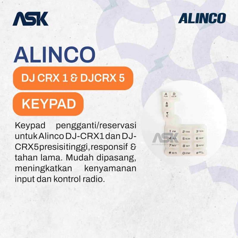Alinco Keypad HT DJ CRX 1 & DJCRX 5 Radio Alinco Original dan Baru