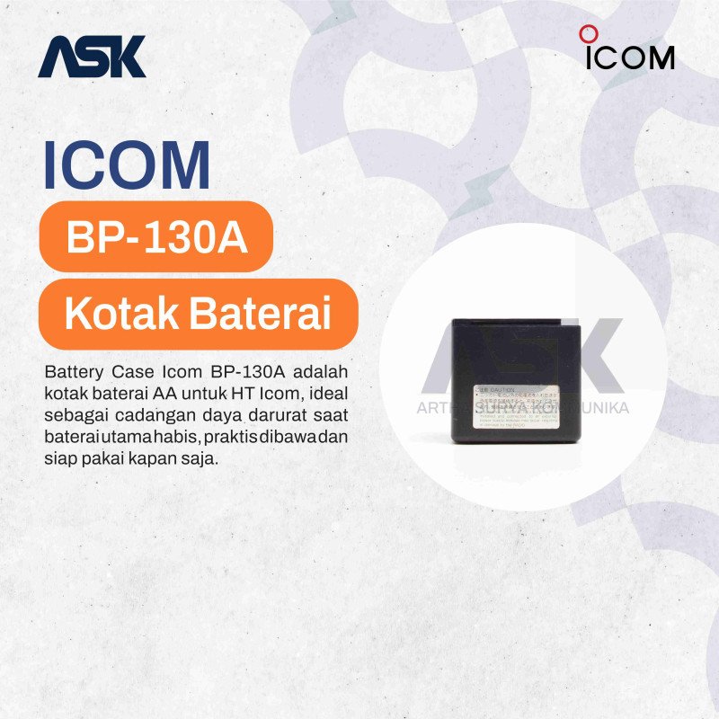Battery Case Handy Talky BP-130A ICOM / Kotak Baterai HT BP 130A ICOM