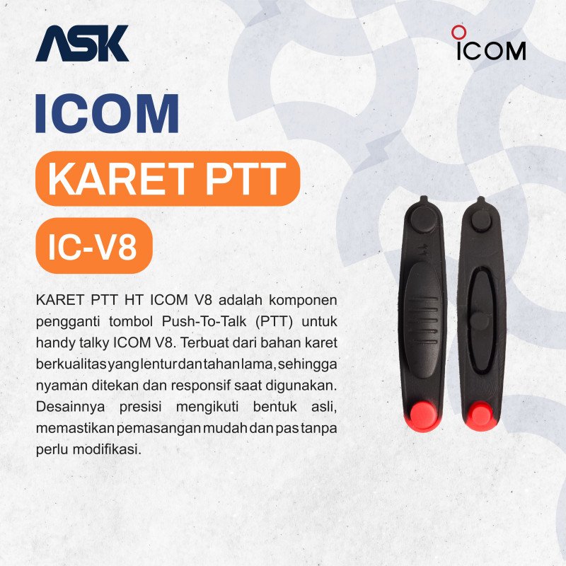 Karet PTT HT ICOM V8 / PTT Handy Talky V8 ICOM